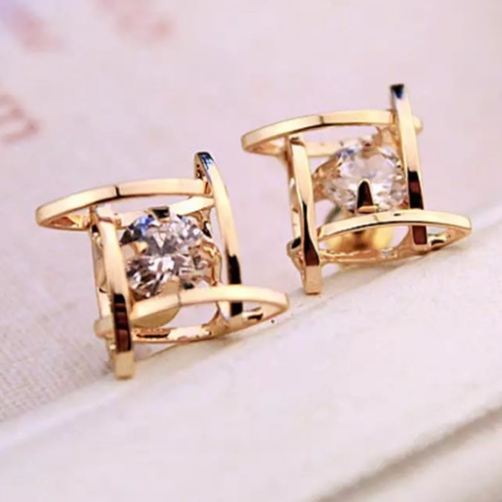 CAGED DIAMOND CZ STUDS!💎💙💎💲FIRM or ➕BUNDLE➕% - Picture 1 of 6